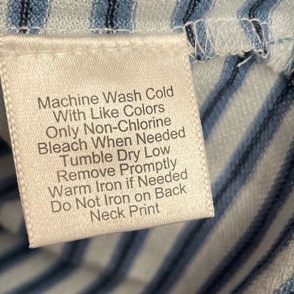 Jos A Bank Polo Shirt Men's X-Large XL Blue Striped Travel Tech Slim Fit NEW - Picture 7 of 8